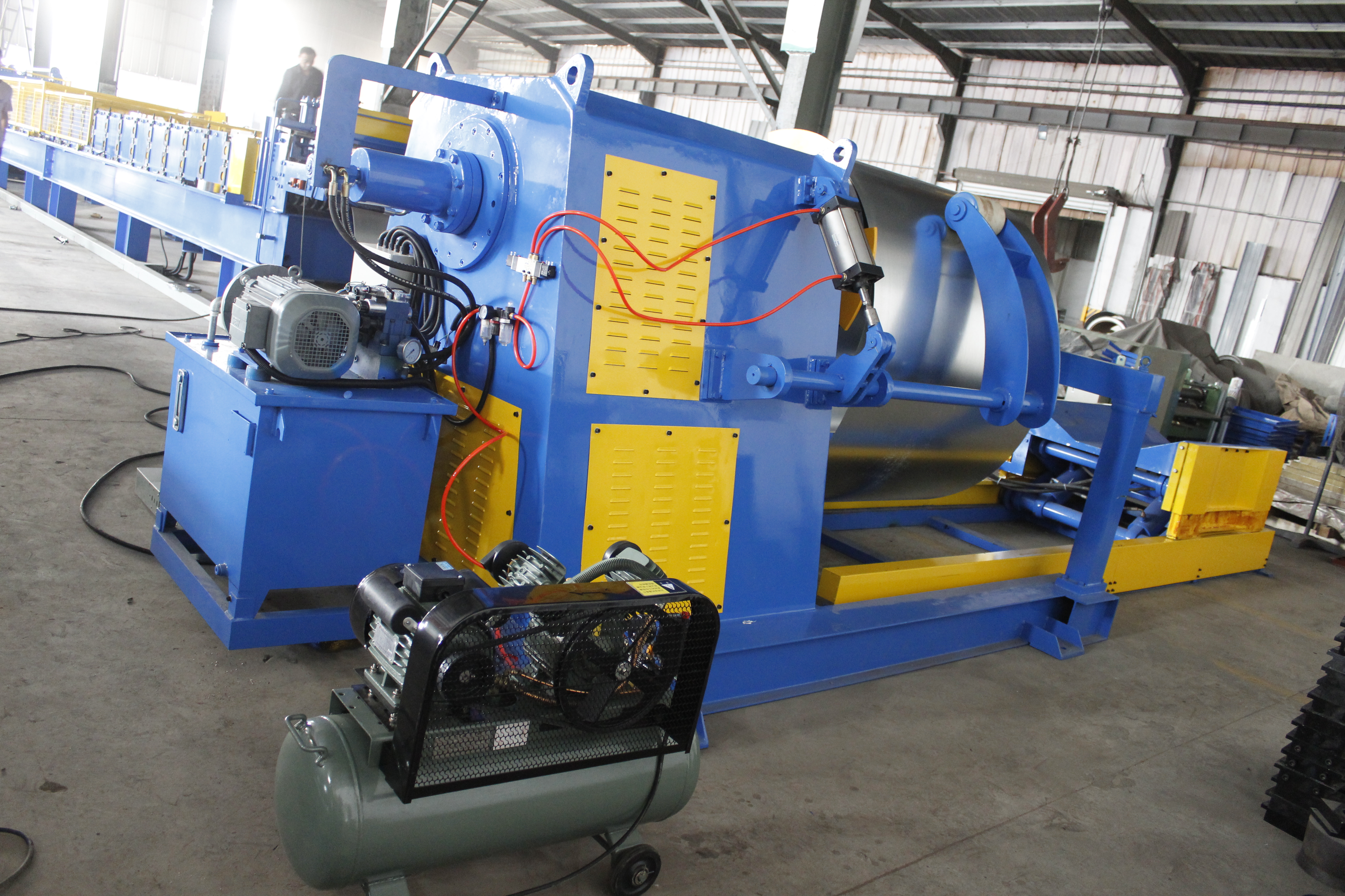 10T هیدرولیک Decoiler پشت